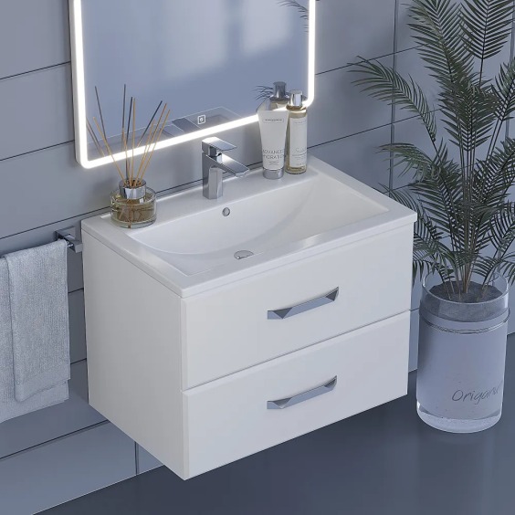 Раковина для ванной Uperwood Foster 70х45,5х17,5 см, белая глянцевая #5