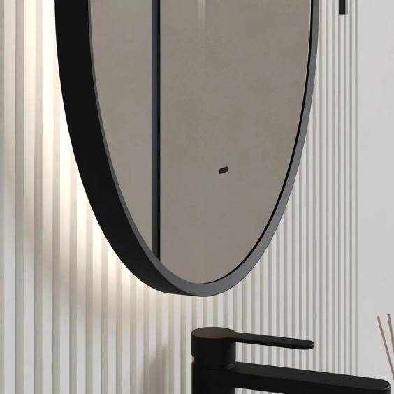 Зеркало для ванной Uperwood Next LED 50*100, бесконтактный сенсор, черное #3