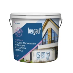 Штукатурка готовая декоративная короед Bergauf Dekor Pasta 25 кг.