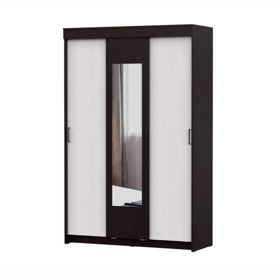 Комплект Шкаф-купе "ШКП 2" Дуб Венге / Ясень Анкор Светлый #1