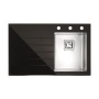 Alveus Crystalix 10 860X540 1X правая (черный) кухонная мойка