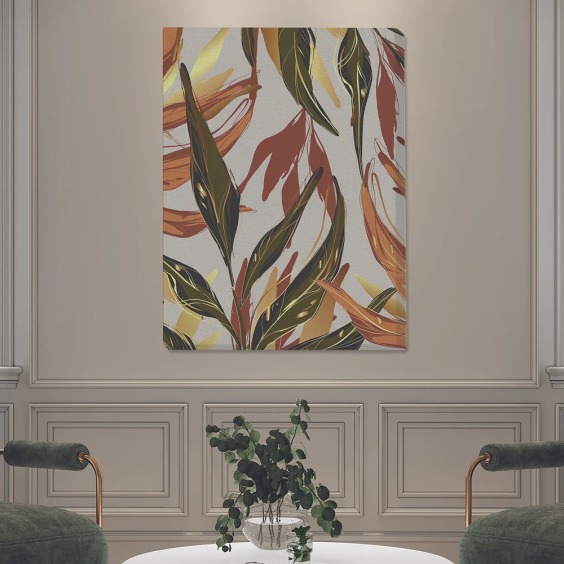 Картина на стену большая на холсте интерьерная "Листья Нарнии", размер 80х50 см #1 Картина на стену большая на холсте интерьерная "Листья Нарнии", размер 80х50 см #1