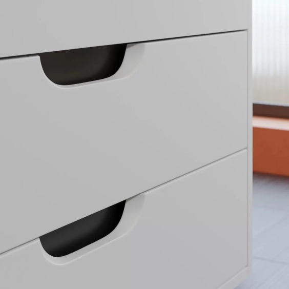 Тумба под раковину для ванной подвесная Uperwood Modul 75х44,4х55 см, белая/графит #12