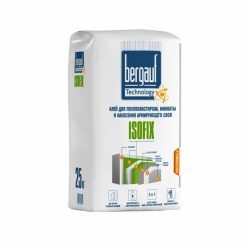 Клей для пенополистирола, минваты и нанесения армирующего слоя Bergauf Isofix Зима, 25кг Клей для пенополистирола, минваты и нанесения армирующего слоя Bergauf Isofix Зима, 25кг