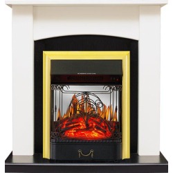 Каминокомплект Baltimore - Слоновая кость, черный с очагом Majestic FX M Brass