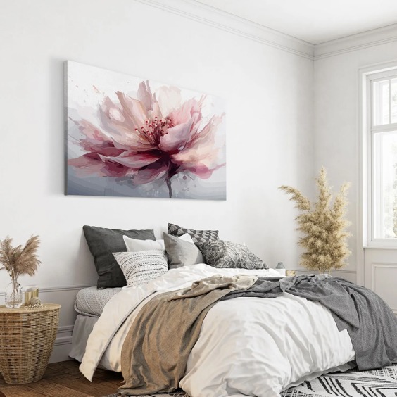 Интерьерная картина "Нежно-розовый цветок" на холсте, большая, размер 40х60 см #6 Интерьерная картина "Нежно-розовый цветок" на холсте, большая, размер 40х60 см #6