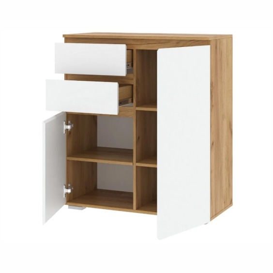 Тумба Гретта 2С2Я Крафт золотой-Белый (прихожая) #2 Тумба Гретта 2С2Я Крафт золотой-Белый (прихожая) #2