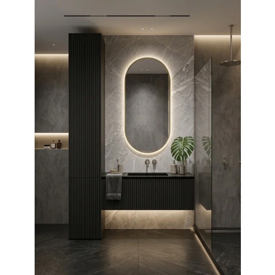 Зеркало для ванной Uperwood Next LED 50*100, бесконтактный сенсор, золотое #4