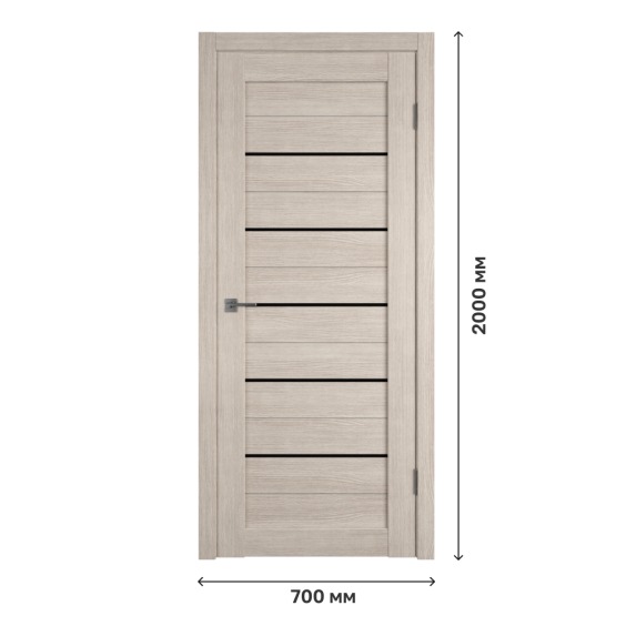 Дверное полотно Atum 5 Cappuccino со стеклом Black Gloss, 700х2000 мм #1 Дверное полотно Atum 5 Cappuccino со стеклом Black Gloss, 700х2000 мм #1