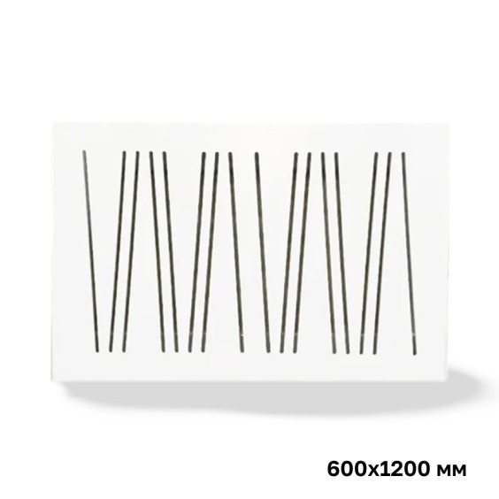 Экран для батареи отопления «Абстракция» белый, 120х60 см #1