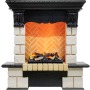 Каминокомплект Pierre Luxe - Венге / Шампань (Высота 975мм) с очагом Cassette 400 LNH-INT (с дровами)