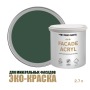 Краска фасадная износостойкая для наружных и внутренних работ Profipaints Eco Facade Acryl 2.7л, RAL-6005