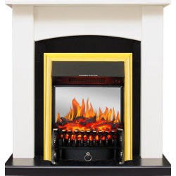 Каминокомплект Baltimore - Слоновая кость, черный с очагом Fobos FX M Brass