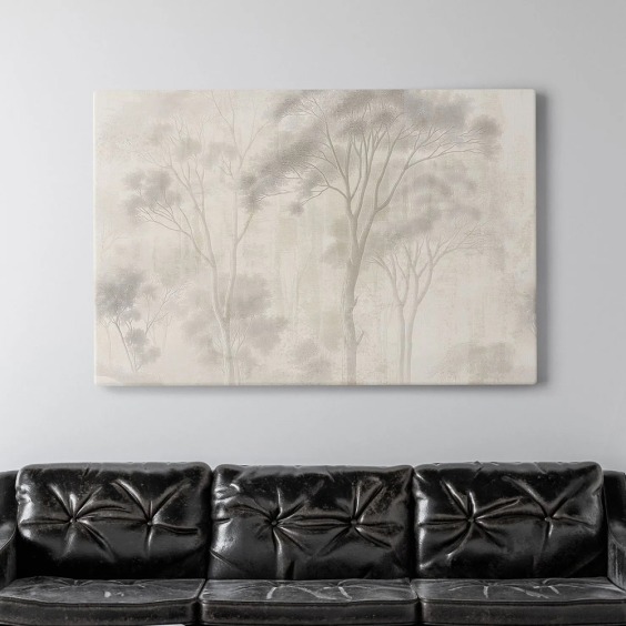 Интерьерная картина "Монохромный лес" на холсте, большая, размер 40 на 60 см #8 Интерьерная картина "Монохромный лес" на холсте, большая, размер 40 на 60 см #8