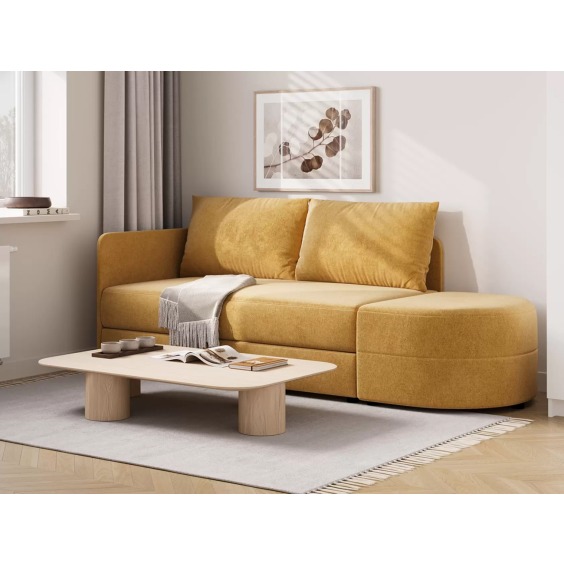 Прямой диван Стелс Горчичный, рогожка #2 Прямой диван Стелс Горчичный, рогожка #2