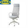 Стул офисный на колесах, Ikea Markus, светло-серый