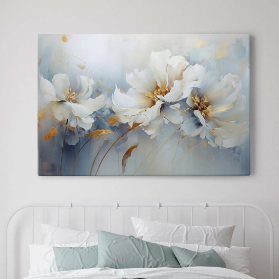 Интерьерная картина "Цветы Маркиза" на холсте, большая, размер 50х80 см #7