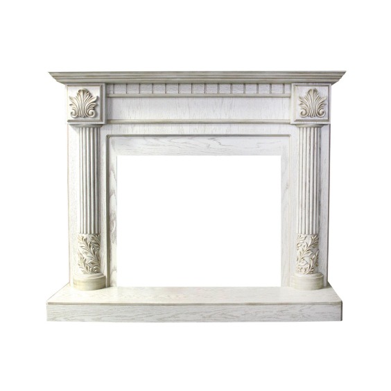 Портал Royal Flame Rodos - Белый дуб, патина золото #1