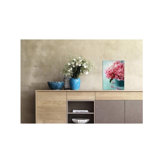 Картина "Розовые пионы в вазе" 30х40 см #4