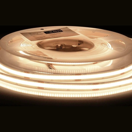 Лента светодиодная AQ Led-Line COB, 480 LED/м 24V 9,6W/м 5 мм IP20 Теплый белый (2800-3200 К), 5 м #2