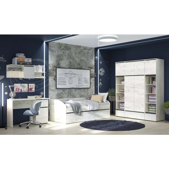 Стол письменный Гретта 1С1Я Крафт белый-Антрацит #4