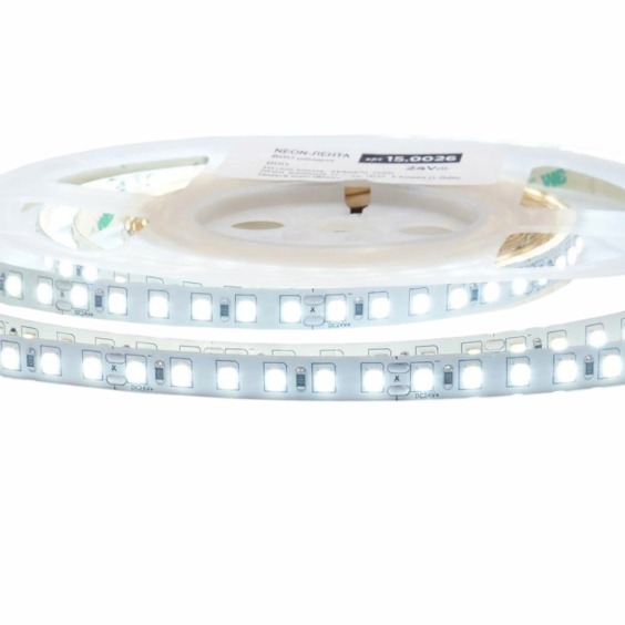 Лента светодиодная AQ Led-Line 2835 120 LED/М 24V 9,6W/м 8мм IP20 Холодный белый 6300-6700 К, 5 м (15.0036) #1