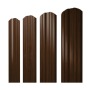 Штакетник "Twin" 100мм фигурный срез 0,45 Print Elite Choco Wood