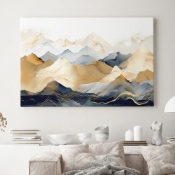 Интерьерная картина "Горы абстракция" на холсте, большая, размер 80х115 см