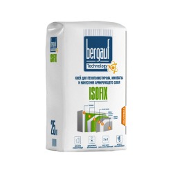 Клей для пенополистирола, минваты и нанесения армирующего слоя Bergauf Isofix, 25кг