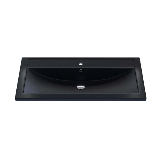 Раковина для ванной кварцевая Uperwood Foster Quartz 90х45,5х17,5 см, черная матовая, уголь #1