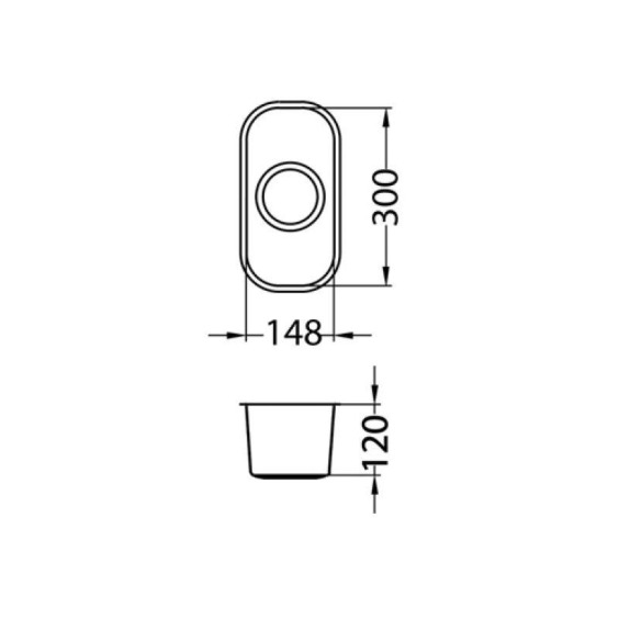 Alveus Variant 110 SAT 148X300X120 кухонная мойка #2