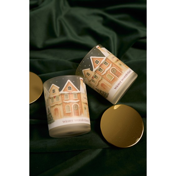 Свеча в стакане Winter wonderland [ Папа принес елку ] #5