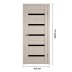 Дверное полотно Atum 7 Cappuccino со стеклом Black Gloss, 700х2000 мм